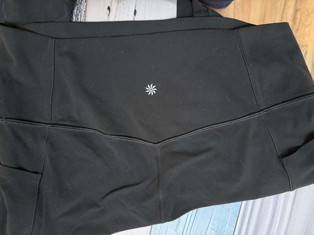 Athleta Mesh Capri Leggings Black